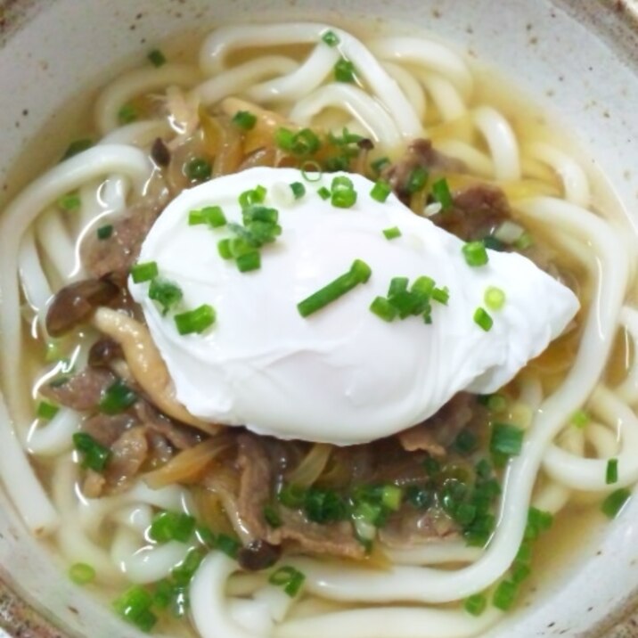 とろ~り卵の肉うどん
